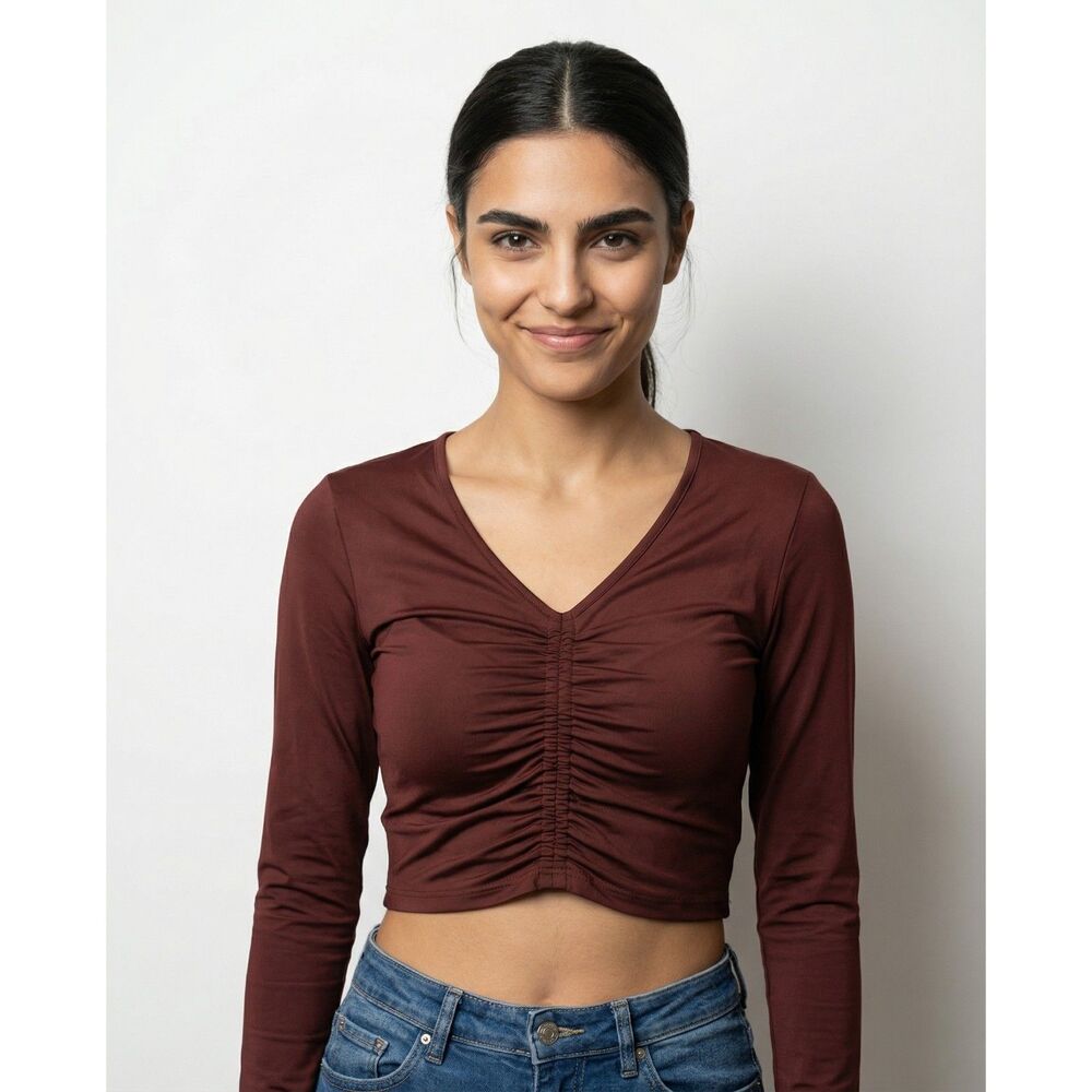 NWT Calia Ruched Crop Top Rash Guard